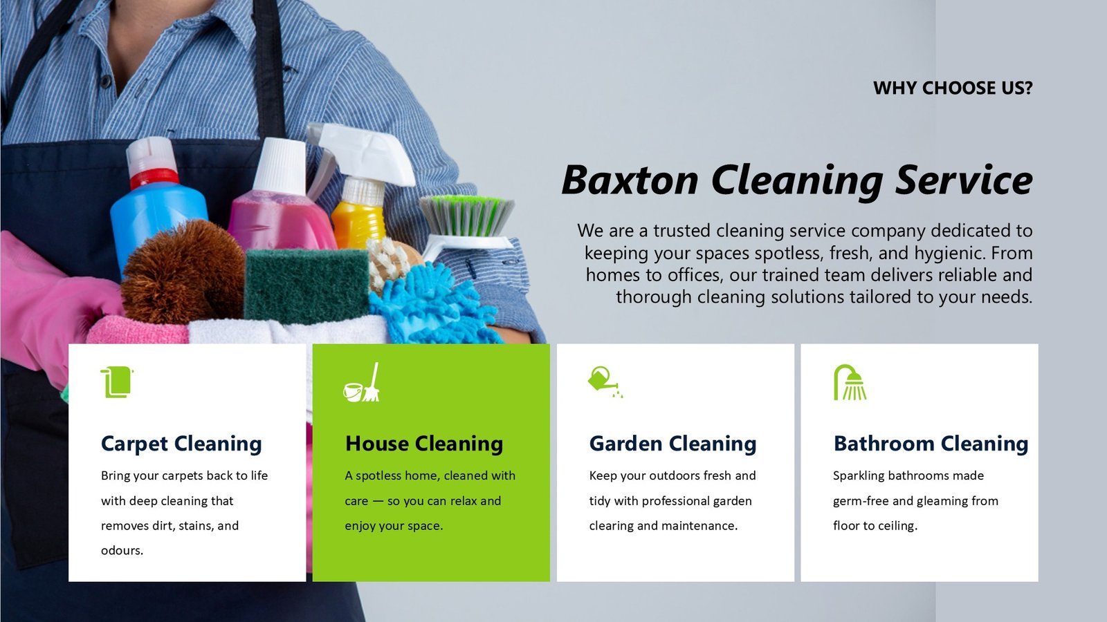 Cleaning Service Company profile presentation design services